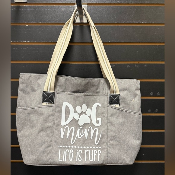 New Brooke & Jess Dog Mom Gray Tessa Tote Bag - Picture 1 of 3